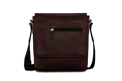 Сумка через плечо Mano "Don Valentino", натуральная кожа в коричневом цвете, 25 х 27 х 7 см (Коричневый)
