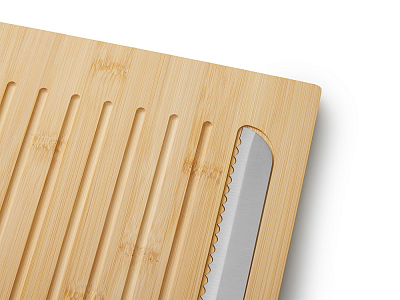 Разделочная доска из бамбука Круста с хлебным ножом
