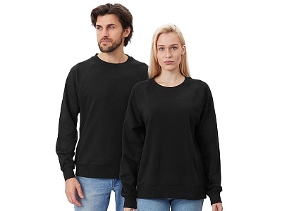 Свитшот оверсайз с рукавом реглан Belgrade, унисекс (Чёрный)