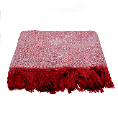 Плед полушерстяной COMFORT, бордовый