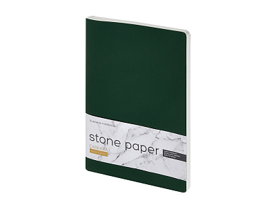 Тетрадь с каменной бумагой А5 Carrara (Зеленый)
