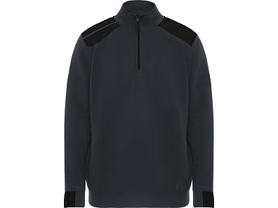 Толстовка с воротом на молнии Maverick мужская (Свинцовый, черный)