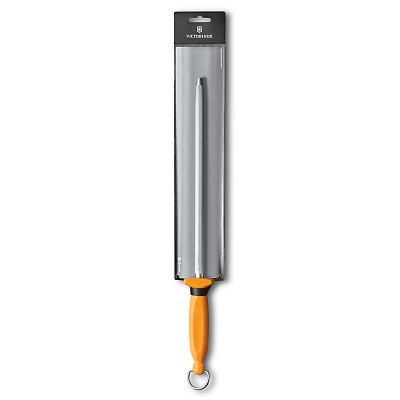 Мусат VICTORINOX Swibo, 30 см, круглая форма, мелко-средняя насечка, сталь, жёлтый