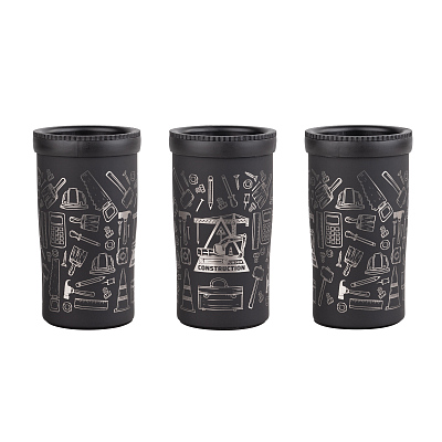 Термостакан "Миссури" 280 мл c гравировкой "Строитель", покрытие soft touch, черный