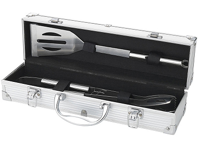 Набор для барбекю в кейсе (Серебристый)