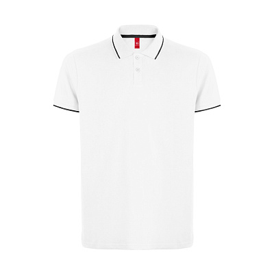 Рубашка-поло мужская SPECTRUM, короткий рукав 195 (Белый, черный)