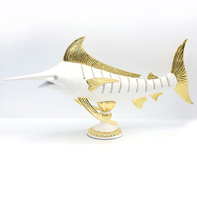Статуэтка &amp;quot;Рыба&amp;quot;  (Бело-золотой)