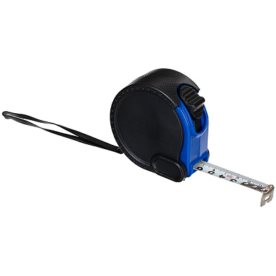 Рулетка Meter Plan, 5 м, черная с синим (Синий)
