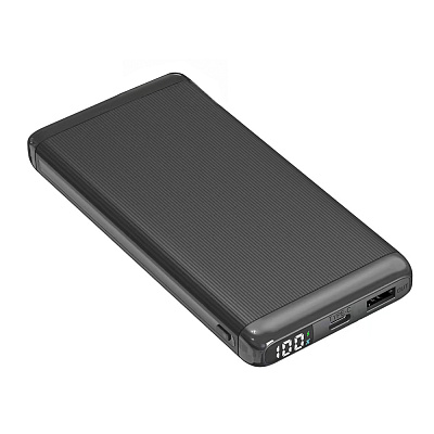Внешний аккумулятор Orvex c быстрой зарядкой (до 22,5W), 10000 mAh, черный (Чёрный)