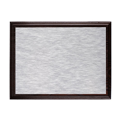 Плакетка Plaque, малая, венге с серебристой пластиной (Серебристый)