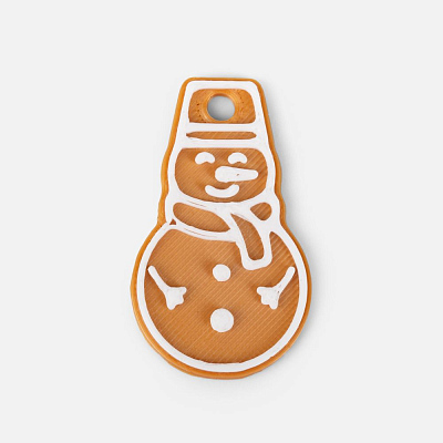 Мини-подвеска «Пряник» 3D-печать на заказ снеговик