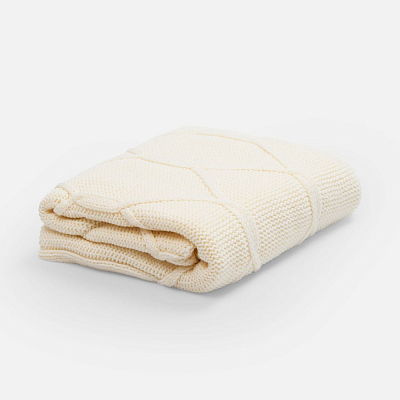 Плед Curve Verve, молочно-белый (Белый)