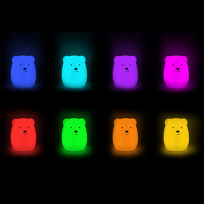 Силиконовый ночник Rombica LED Bear