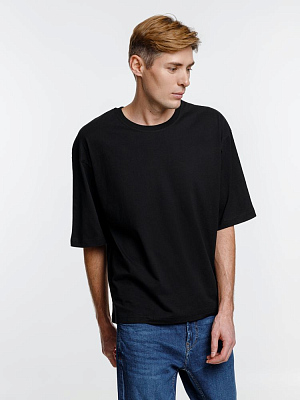 Футболка оверсайз унисекс Base Space, черная (Чёрный)