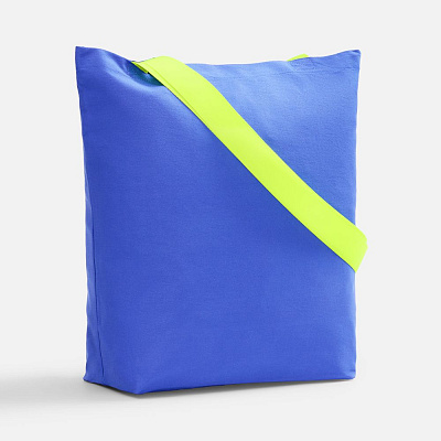 Шопер B5  с широкими желтыми ручками (Синий)