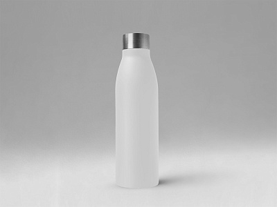 Бутылка для воды из нержавеющей стали Rely, 650 мл (Белый матовый, серебристый)