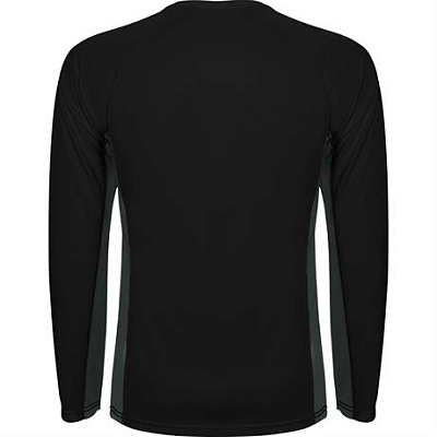 Спортивная футболка SHANGHAI L/S мужская, ЧЕРНЫЙ/ТЕМНЫЙ ГРАФИТ S