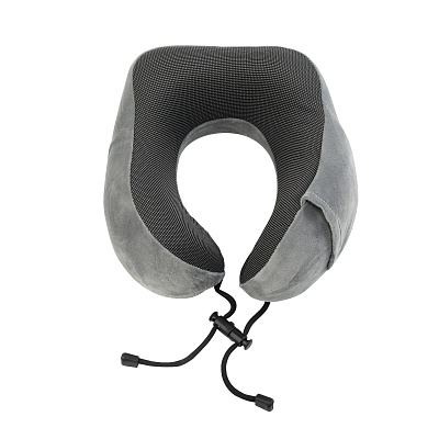 Подушка "Cloud" для путешествий в футляре  (Серый)