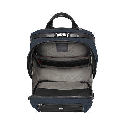 Рюкзак VICTORINOX Architecture Urban2 Deluxe Backpack 15”, синий, полиэстер/кожа, 31x23x46 см, 23 л