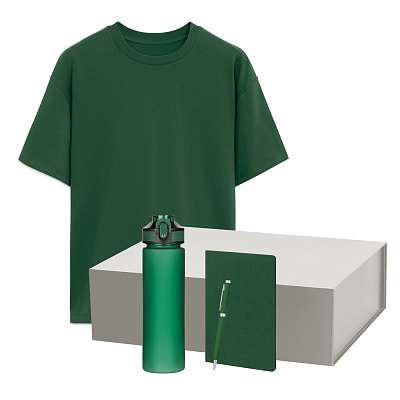 Набор с одеждой RUST NEO (футболка, бутылка, ежедневник, ручка) , XL/2XL (Зеленый)