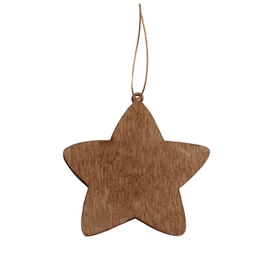 Ёлочная игрушка Звездочка (белый с золотым )