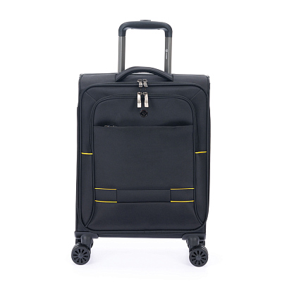 Чемодан TORBER Brosno, чёрный, нейлон 600D, 36,5 х 20 х 54 см, 32 л