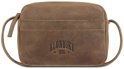 Сумка женская KLONDIKE YUKON «Maya», натуральная кожа в светло-коричневом цвете, 17 х 12 х 4 см (Коричневый)