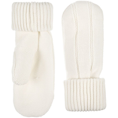 Варежки Knit Beat, белые (молочные) (Белый) Варежки Knit Beat, белые (молочные) (Белый)