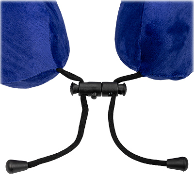 Подушка TORBER, дорожная, с эффектом памяти, синяя, полиэстер+спандекс, 26 х 27 х 10 см