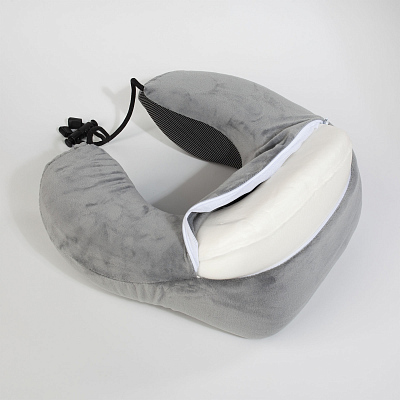 Подушка "Cloud" для путешествий в футляре, серый