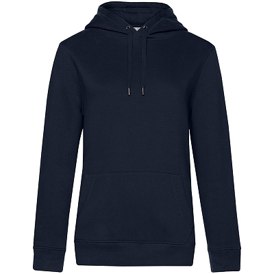 Толстовка с капюшоном женская Queen, темно-синяя (Тёмно-синий)