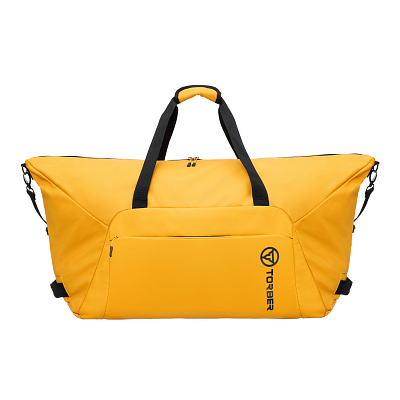 Сумка дорожная TORBER Mobi, желтая, полиэстер 900D с PU покрытием, 65 х 37 х 34 см