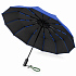 Автоматический противоштормовой складной зонт Altor с обвесом, синий/изумрудный - Фото 5