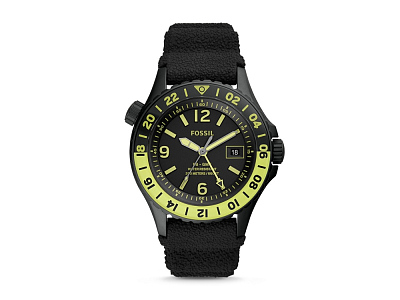 Часы наручные, мужские (Корпус- черный, циферблат- черный, крепление- черный)