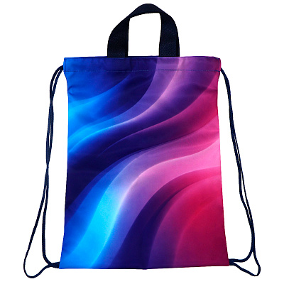 Сумка-рюкзак с полноцветной печатью, размер S (Синий)