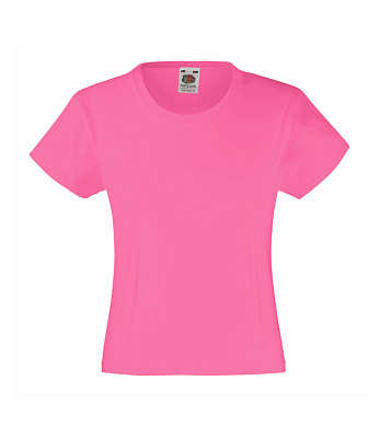 Детские футболки FOTL Girls Valueweight (Малиновый)