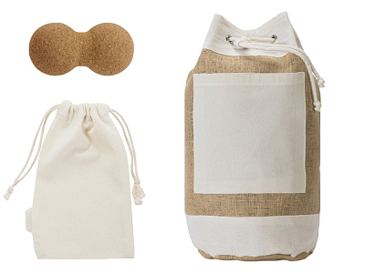 Подарочный набор с массажером в рюкзаке (Натуральный)