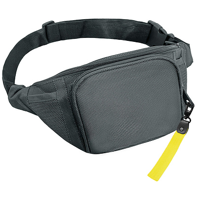 Поясная сумка SPLIT TO GO, Серый/Жёлтый (Серый/желтый)