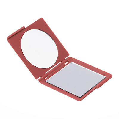 Зеркало Dewal Beauty серия "Прованс" карманное квадратное, цвет бордовый