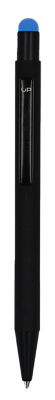 Ручка шариковая Raven (черная с голубым)