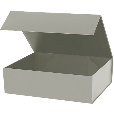 Подарочная коробка-трансформер большая, серая (Серый)