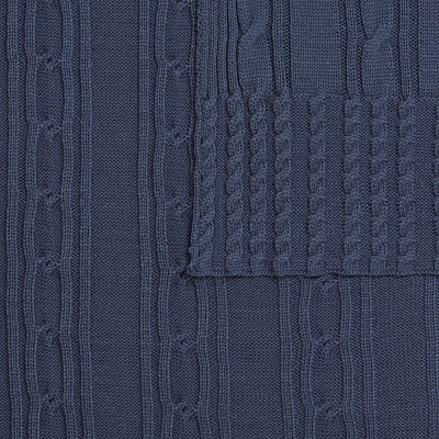 Плед Remitti, серо-синий (сланец)