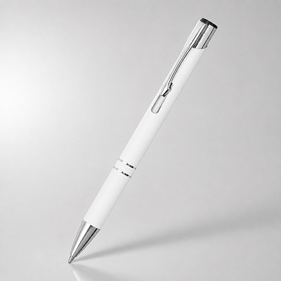 Ручка металлическая шариковая C1 soft-touch (Белый)