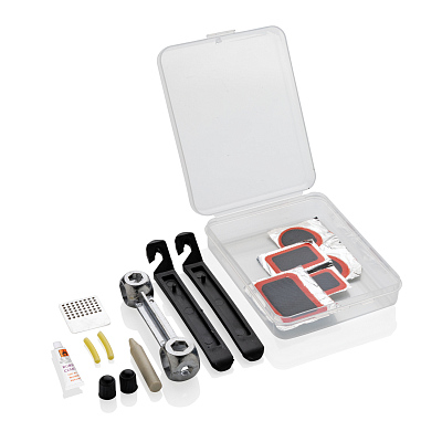 Компактный набор для ремонта велосипеда (Прозрачный; черный)