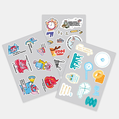 Наклейки бумажные Sticker Pack на заказ M