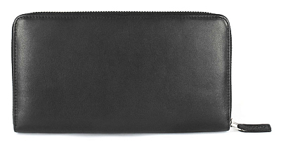 Кошелёк-барсетка BUGATTI Atlanta, на молнии, чёрный, натуральная воловья кожа, 21х2х12 см