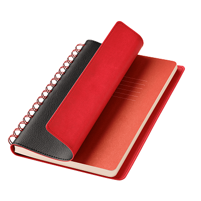 Ежедневник Vista недатированный, черный/красный (Черный, красный, бежевый)