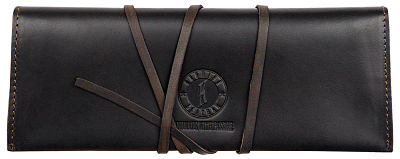 Пенал KLONDIKE DIGGER «Avery», натуральная кожа в темно-коричневом цвете, 19,5 x 7,5 x 1 см