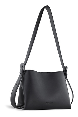 Сумка женская наплечная BUGATTI Luna, черная, полиуретан, 30 x 13 x 22 см (Черный)