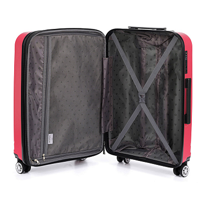 Чемодан TORBER В Отпуск, ярко-розовый, полипропилен, 65,5 х 43,5 х 26 см, 62 л